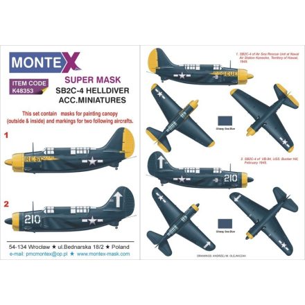 Montex SB2C-4 Helldiver (ACC. Miniatures) maszkoló