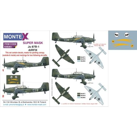 Montex Ju 87B-1 (AIRFIX) maszkoló