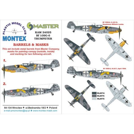 Montex Bf 109G-6 (Trumpeter) maszkoló