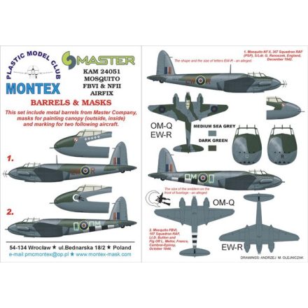 Montex MOSQUITO FBVI & NFII (Airfix) maszkoló