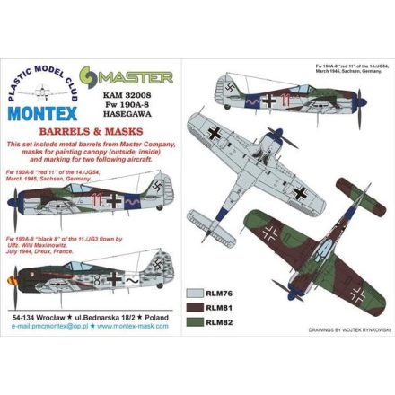 Montex Fw 190 A 8 (Hasegawa) maszkoló