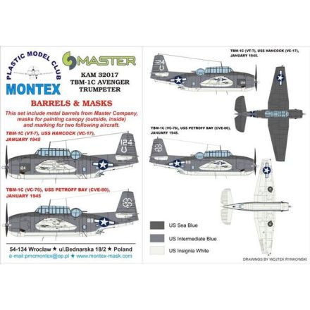 Montex TBF-1C Avenger (Trumpeter) maszkoló