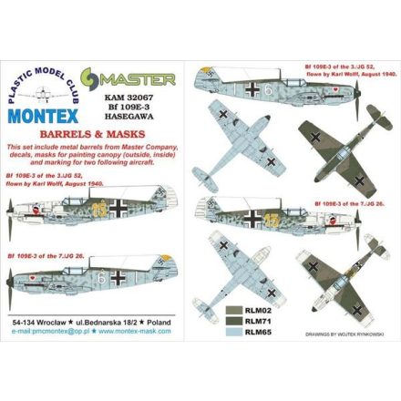 Montex Bf 109E3 (Hasegawa) maszkoló