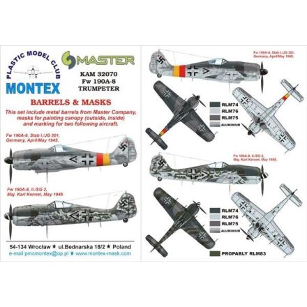 Montex Fw 190A-8 (Hasegawa) maszkoló