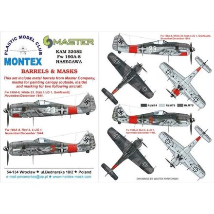 Montex Fw 190A-8 (Hasegawa) maszkoló