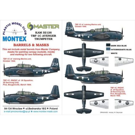 Montex TBF-1C Avenger (Trumpeter) maszkoló