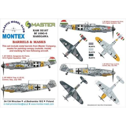 Montex Bf 109G-6 (HASEGAWA) maszkoló