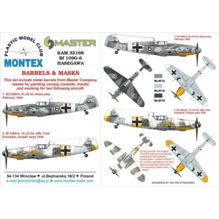 Montex Bf 109G-6 (HASEGAWA) maszkoló