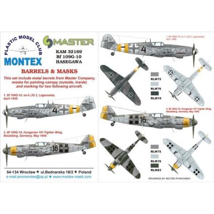 Montex Bf 109G-10 (HASEGAWA) maszkoló