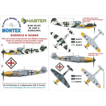 Montex Bf 109F-4 (HASEGAWA) maszkoló