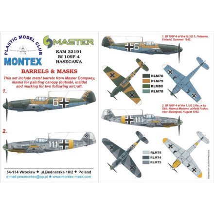 Montex Bf 109F-4 (HASEGAWA) maszkoló