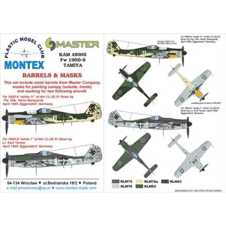 Montex Fw 190 D9 (Tamiya) maszkoló