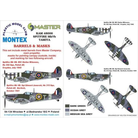 Montex Spitfire MkVB (Tamiya) maszkoló