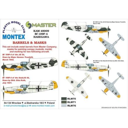 Montex Bf 109F-4 (Hasegawa) maszkoló