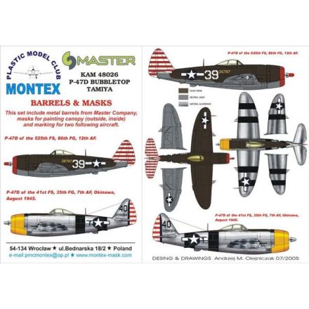 Montex P-47 D Bubbletop (TAMIYA) maszkoló