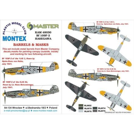 Montex Bf 109F-2 (Hasegawa) maszkoló