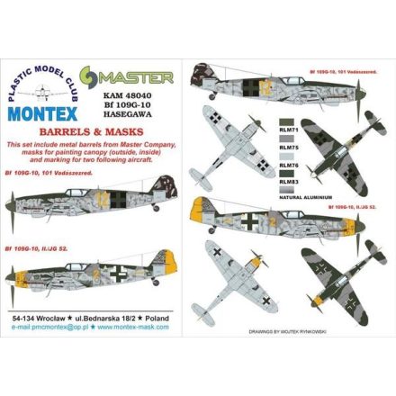 Montex Bf 109G-10 (Hasegawa) maszkoló