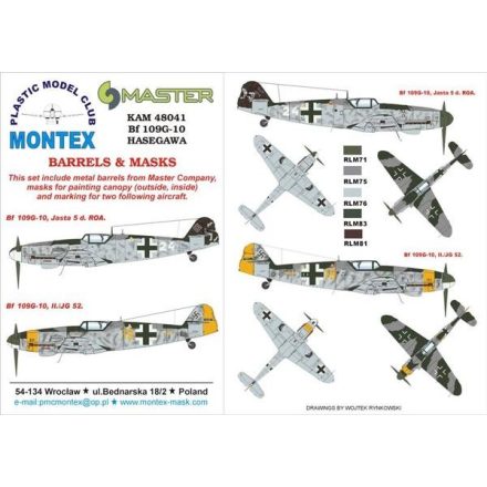 Montex Bf 109G-10 (Hasegawa) maszkoló