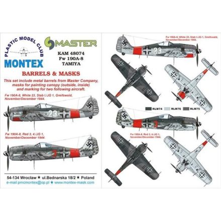 Montex Fw 190A-8 (Tamiya) maszkoló