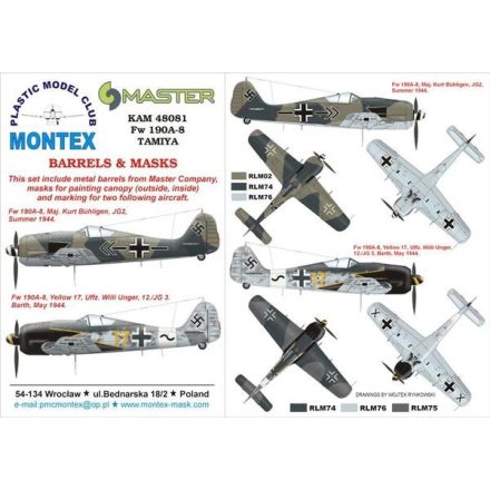 Montex Fw 190A-8 (Tamiya) maszkoló