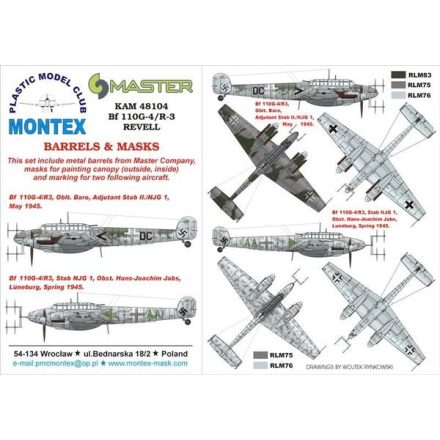 Montex Bf 110G-4/R3 (Revell) maszkoló