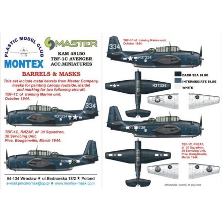 Montex TBF-1C Avenger (ACC. Miniatures) maszkoló