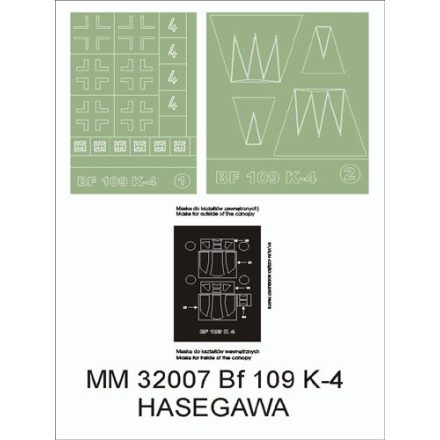 Montex Me-109 K-4 (HASEGAWA) maszkoló