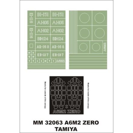 Montex A6M2 Zero (Tamiya) maszkoló