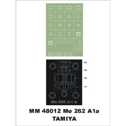 Montex Me 262A-1a (Tamiya) maszkoló