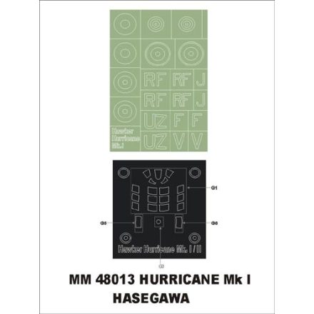 Montex Hawker Hurricane Mk I (Hasegawa) maszkoló