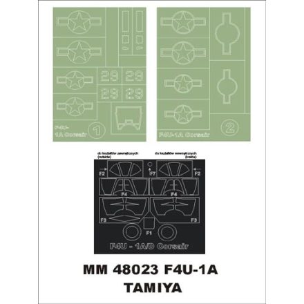 Montex F4U-1A Corsair (TAMIYA) maszkoló