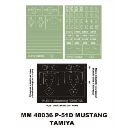 Montex P-51D Mustang (Tamiya) maszkoló