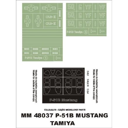 Montex P -51 B Mustang (Tamiya) maszkoló