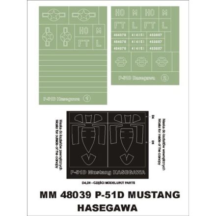 Montex P-51 D Mustang (Hasegawa) maszkoló