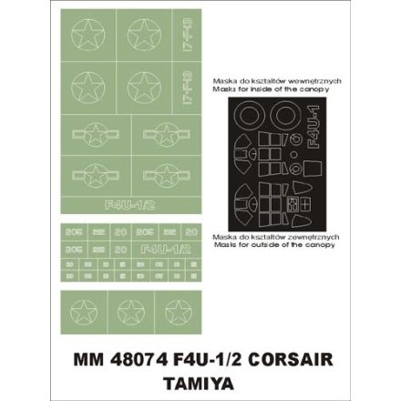 Montex F4U-1 Corsair (TAMIYA) maszkoló