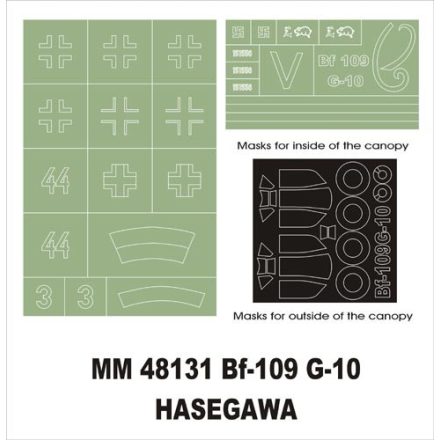 Montex Bf 109G-10 (Hasegawa) maszkoló