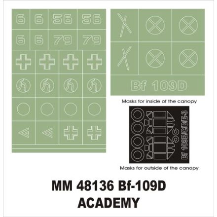 Montex Bf-109D (Academy) maszkoló