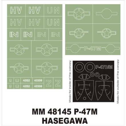 Montex P-47M (Hasegawa) maszkoló