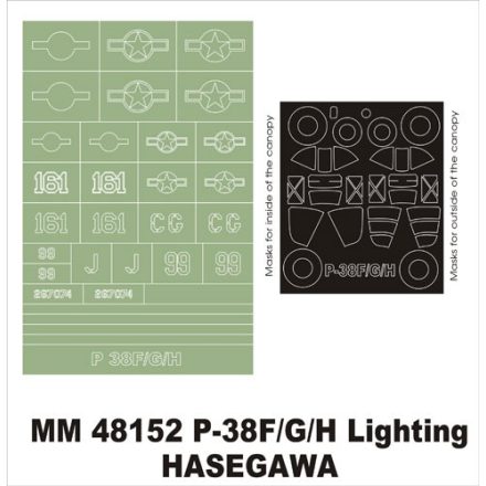 Montex P-38F/G/H (Hasegawa) maszkoló
