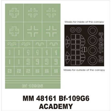Montex BF-109G6 (Academy) maszkoló