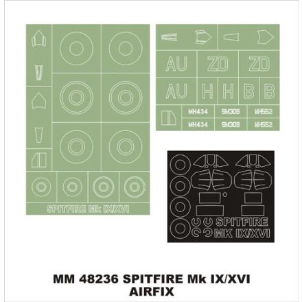 Montex Spitfire MkIX/XVI (Airfix) maszkoló