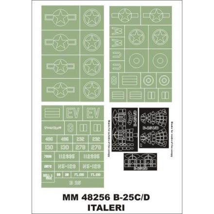Montex B-25C/D Mitchell (ITALERI) maszkoló