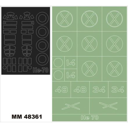 Montex Heinkel He 70 (AZ MODELS) maszkoló