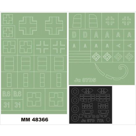 Montex Junkers Ju 87D-5 (ITALERI) maszkoló