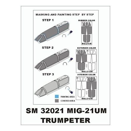 Montex MiG-21UM (Trumpeter) maszkoló