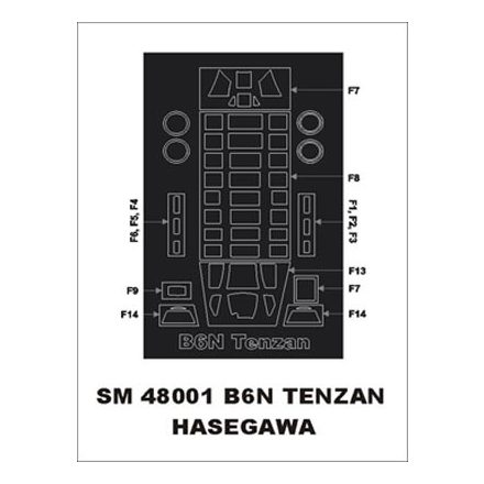 Montex B6N Tenzan (Hasegawa) maszkoló