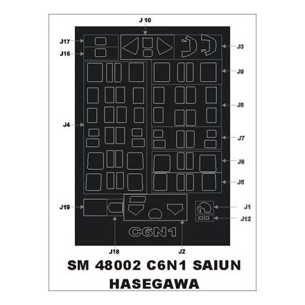 Montex C6N1 Saiun (Hasegawa) maszkoló