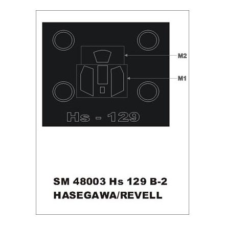 Montex Hs 129 B2 (Hasegawa) maszkoló