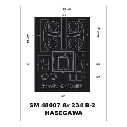 Montex Arado Ar234B2 (Hasegawa) maszkoló