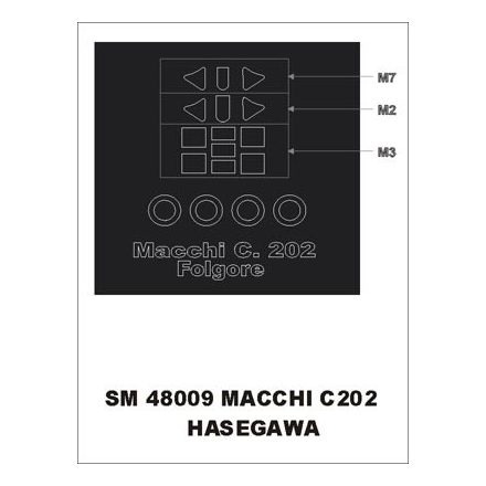 Montex Macchi C202 (Hasegawa) maszkoló